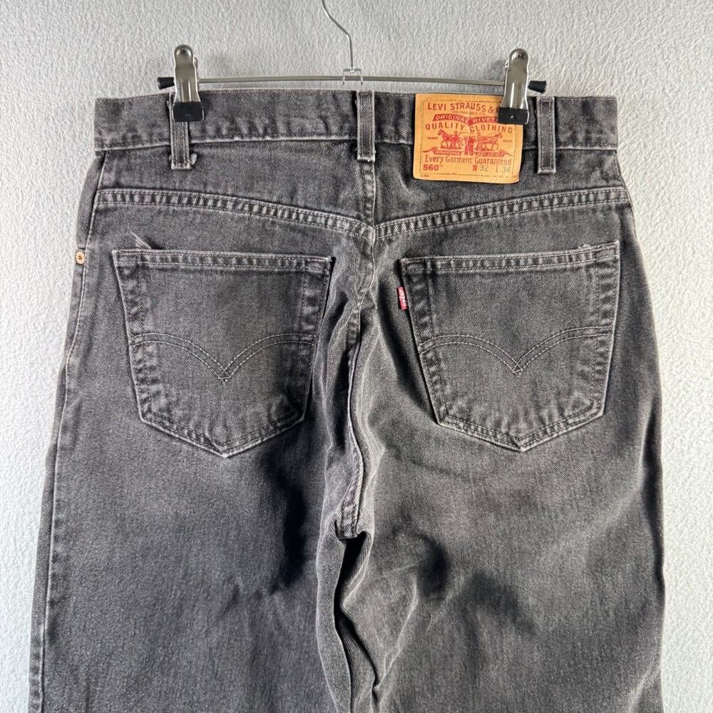 Vintage Levis Jeans Mens 32x34 (Fits 30x33 ) Black 560 Loose Tapered Y2K 2002